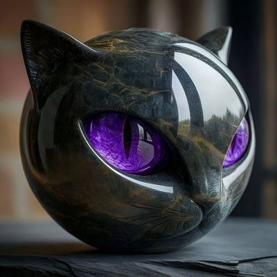 Camille™ | Sculpture de Chat Noir 
