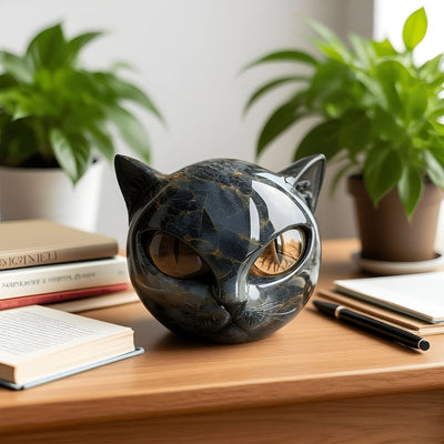 Camille™ | Sculpture de Chat Noir 