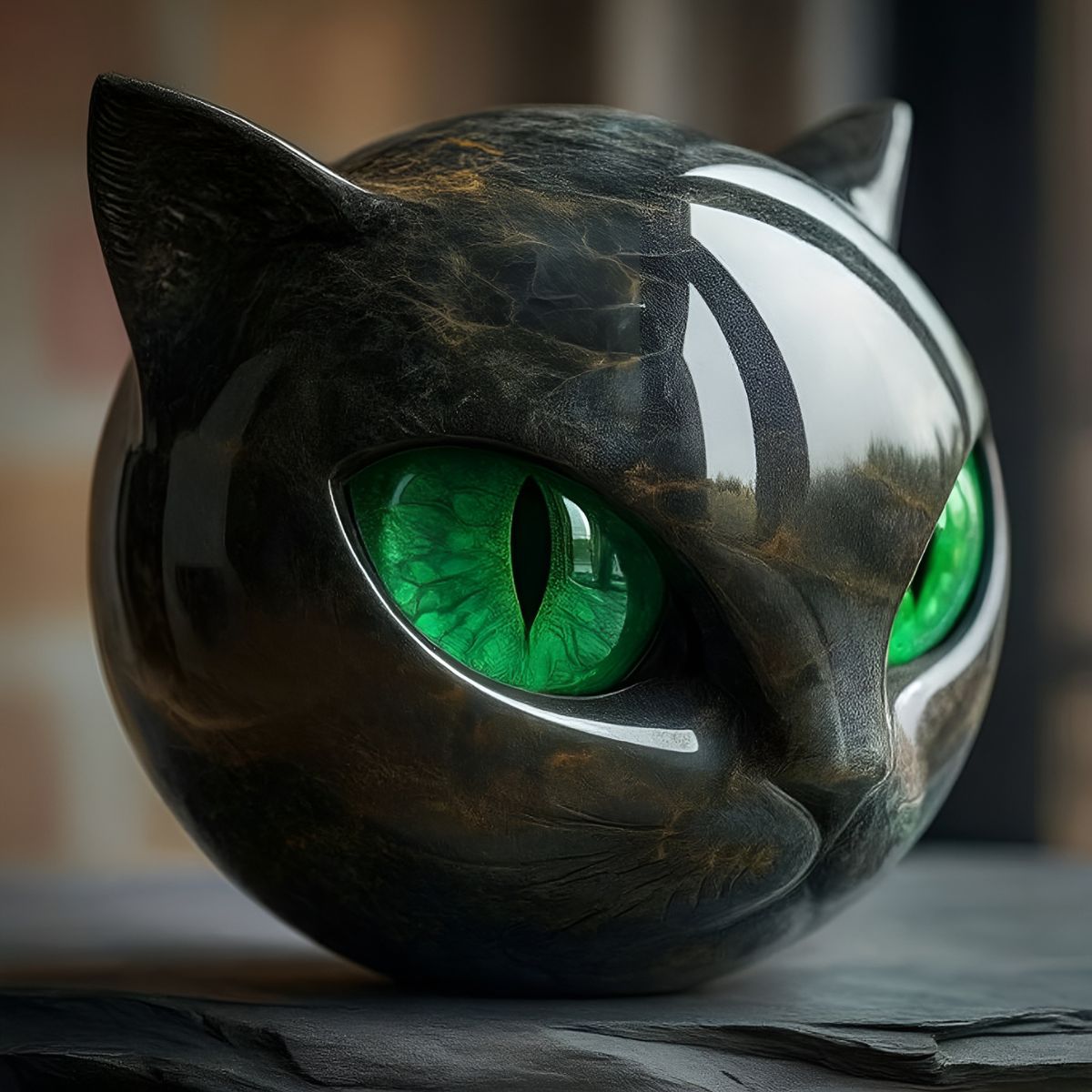 Camille™ | Sculpture de Chat Noir 